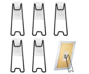 MiOYOOW Supporti per Cornice, 5 Pezzi Supporto Cavalletto Decorativo Regolabile, Espositori per Piatti Autoadesivi, per Album, Dipinti, Decorazioni per la Casa, Pittura Fotografica