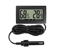 MiOYOOW Termometro igrometro per rettili, mini misuratore digitale di temperatura e umidità per rettili, con sonda per ragni, scorpioni, lucertole, camaleonti, serpenti