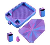 MiOYOOW Vassoio Diamante Multifunzione con Imbuto, Supporto Pittura Strass con Coperchio, Piastra Strass Design Colore, per Pittura Diamante, Fai da Te e Artigianato