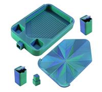 MiOYOOW Vassoio Diamante Multifunzione con Imbuto, Supporto Pittura Strass con Coperchio, Piastra Strass Design Colore, per Pittura Diamante, Fai da Te e Artigianato