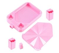 MiOYOOW Vassoio Diamante Multifunzione con Imbuto, Supporto Pittura Strass con Coperchio, Piastra Strass Design Colore, per Pittura Diamante, Fai da Te e Artigianato