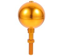 Mipcase 1 Pc Testa Di Pennone Kit Di Riparazione Dell'asta Della Bandiera Pennone Superiore Maniglie D'oro Etichetta Portatile Pennone Alternativo Ghirlanda Palla Golden Lega Di Alluminio