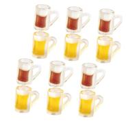 Mipcase 1 Set Mini Tazza Di Birra Mini Cose Mini Giocattoli Alimentari Casa Boccale Di Birra Mini Cibo Tazze Cibo in Miniatura Accessorio Arredamento Bambola Resina 20 Pezzi