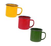 Mipcase 1 Set Tazze Smaltate Retro Da Tazze Multifunzione Per Tè E Bevande Fresche Facili Da E Pratiche Da Usare 3 Pezzi