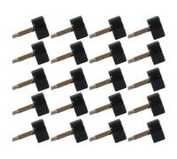 Mipcase 10 Paia Tappi di Ricambio per Tacchi Alti Donna in Ferro e Pu, Resistenti e Silenziosi, Forma Unica per Riparazione Scarpe Tacchi Nero, Pratici e Funzionali