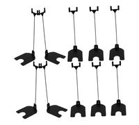 Mipcase 10 pezzi Espositore Tavolo in Ferro Nero Clip per Cartellini per Negozi Ristoranti e Fiere Base Stabile e Resistente per Visualizzazione e Pubblicità