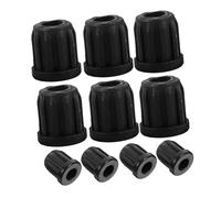 Mipcase 10 pezzi Inserti per Boccole Ruote Mobili in Plastica Nera Resistente Manicotti Girevoli per Ruote Perno Scrivania Ricambi Durevoli per Supporti Mobili Protezione e Fissaggio