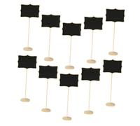 Mipcase 10 pezzi Mini Lavagnette in Legno per Segnaposto e Etichette Tavolo da Lavagne Piccole per Messaggi Numeri Tavolo e Decorazioni Buffet