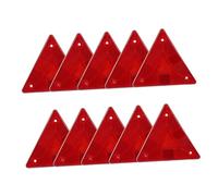 Mipcase 10 pezzi Triangoli Avvertimento Riflettenti per Camion Segnali Stradali Sicurezza Notturna Piccoli Triangoli Riflettenti Rossi per