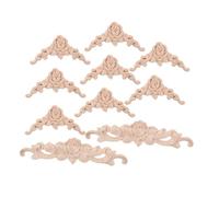 Mipcase 10 Pezzi Wood Carved Appliques Unpainted Corner Onlays For Furniture Cabinet Doors Bed Frames Walls Detailed Handcarved European Style Trim For Diy Home Decor