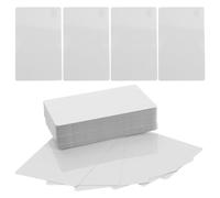 Mipcase 100 Pezzi Biglietti da Visita Personalizzabili in Lega di Alluminio Bianco, Superficie Liscia, per Stampa UV a Colori, 3,4x2,1x0,009 Pollici