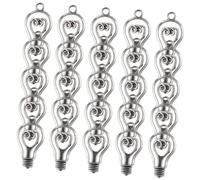 Mipcase 100 pezzi Charms Lampadina in Antica per Gioielli Fai da Te Pendenti Vintage per Bracciali Collane Orecchini Accessori Bigiotteria