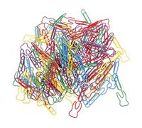 Mipcase 100 pezzi Graffette Colorate Forma Dente in Ferro Clip Ufficio Piccole e Portatili per Appunti Scrapbook Documenti e Segnalibri per Organizzazione Creativa