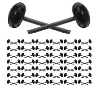 Mipcase 100 Pezzi Occhi in Vetro Neri 5Mm per Infeltrimento ad Ago Bulbi Oculari Realistici per Bambole e Animali di Peluche Occhi di Sicurezza Artigianali per Giocattoli Fai da Te