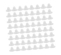 Mipcase 100 Pezzi Supporti per Orecchini in Silicone Bianco Dischi Piatto per Fissaggio Sicuro di Orecchini Perno Retainer e Sostituzione Confortevole e Discreta