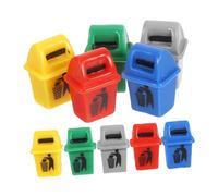 Mipcase 10Pezzi Della Spazzatura Miniatura Resina per Case Fate Design Realistico per Apprendimento Interattivo e Decorazioni