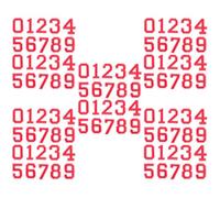 Mipcase 10sets Adesivi Numeri Autoadesivi Per T-shirt e Abbigliamento Sportivo Decorazioni Fai Te Per Magliette e Giacche Numeri Lavabili