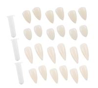 Mipcase 12 Paia Denti Finti Mostro Misure Diverse Protesi Cosplay Licantropo Halloween Zanne Leggere e Riutilizzabili per Costume Zombie Masquerade