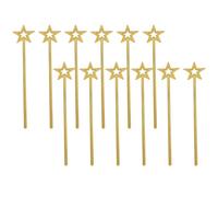 Mipcase 12 pezzi Bacchette Magiche Stellari Glitterate per Bacchette da Principessa e Fata Dorate per Compleanni Matrimoni Halloween e Giochi di Ruolo Accessori Scenici per Ragazzi e