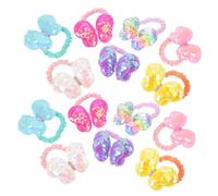 Mipcase 14 Pezzi Elastici per con Paillettes Fascia Elastica Morbida e Resistente per Code e Chignon Colori Vivaci per Bambine e Neonate Accessori Delicati e Sicuri per