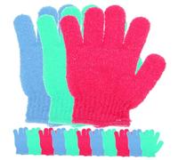 Mipcase 14 pezzi Guanti Esfolianti da Doccia per e Schiena Guanto Scrub Cinque Dita per Rimuovere Polvere e Guanti Donna