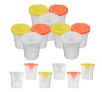 Mipcase 15pezzi Contenitori per Vernice Trasparenti Riutilizzabili con Coperchio Anti-rovesciamento Piccoli Contenitori per Vernice e Acqua per Ragazzo Ragazza e Lezioni d Arte per Progett