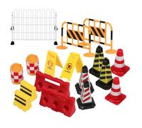 Mipcase 18 Pollici Giocattoli Mini Barricade Stradali Miniatura Simulazione per Insegnare e del per età