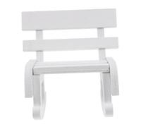 Mipcase 1pezzi Mini Sedia Dondolo in Legno Bianca Artigianale Decorativa Per Casa Delle Bambole Sedie Miniatura Per Giardini Fatati e Complementi Per Interni Superficie Levigata e Facile d