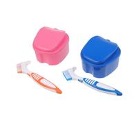 Mipcase 1Set Scatole Porta Dentiera con Spazzolino Flessibile Kit Portatile per Viaggi e Uso