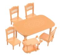 Mipcase 1Set Tavolo e Accessori Decorativi per Ambientazioni Realistiche Robusti e Sicuri per Giocattoli per Sala da Pranzo e Cortile