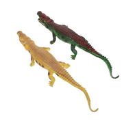 Mipcase 2 Giocattoli Coccodrillo Realistici Morbido in Plastica con Suono per Educativo e Decorativo in Colori Verde