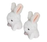 Mipcase 2 Morbido Peluche Bianco Charm Pendente per Decorazioni Compleanno per Feste Tema Coniglio
