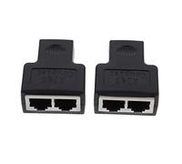 Mipcase 2 pezzi Adattatore Splitter Ethernet Connettore Network per Condivisione Installazione Compatibile Router