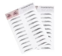 Mipcase 2 pezzi Adesivi Sopracciglia Imitazione Naturale Nero per Uomo e Donna Facili da Usare Effetto Realistico e Duraturo Strumento Trucco Senza Danni