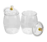 Mipcase 2 Pezzi Barattolo di Caramelle Trasparente Barattolo di archiviazione Trasparente Transparent