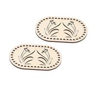 Mipcase 2 Pezzi Base Legno per Borse DIY Ellittiche Superficie Liscia e Sicura Adatta per Progetti Uncinetto e Creazioni Artigianali Set Versatile per Borse e Cesti