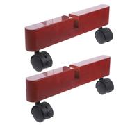 Mipcase 2 Pezzi Base Supporto per Separè in Legno con Ruote Piedini Scorrevoli per Pannelli Divisori Interni Stand Mobile per Partizione Stanza Design Moderno e Versatile