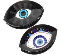 Mipcase 2 Pezzi Clip per Chioma Donna Occhio Diabolico Blu, Fermaglio Grande in Plastica Presa Salda e Tenuta Sicura per Acconciature Eleganti