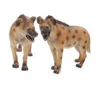 Mipcase 2 pezzi Figurine Iena Realistiche da Modelli Educativi in Plastica per Giocattolo Cognitivo Animali Selvatici per Apprendimento e Collezione