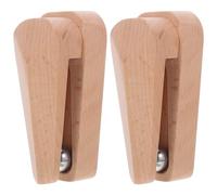 Mipcase 2 Pezzi Gancio a Gravità in Legno per Asciugamani e Coperte