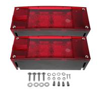 Mipcase 2 Pezzi Luci LED Freno e Retromarcia per Rimorchio Impermeabili Fanali Posteriori Rettangolari ad Alta Luminosità per Camion e Veicoli Marini Resistenti per Sicurezza Migliorata