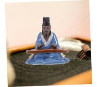Mipcase 2 Pezzi Miniature Bonsai Figurines Ceramic Ancient Chinese Chess Music Theme For Aquarium Desktop And Garden Micro Landscape Decoration