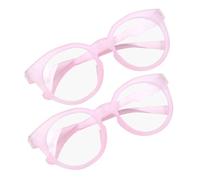 Mipcase 2 Pezzi Occhiali per Luce Blu Protezione Occhi per Studio e Giochi Montatura Infrangibile Leggera e Antiriflesso Rosa Adatti per Computer e Tablet