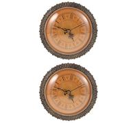 Mipcase 2 Pezzi Orologio Antico Orologio Quarzo Rotondo Inserto per La Testa Dell'orologio Rotondo Inserto Orologio d'Epoca Annata Rustico retrò Golden Plastica