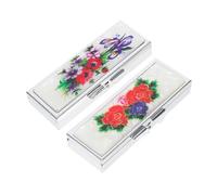 Mipcase 2 pezzi Porta Pillole Meds Storage Case in Acciaio Inossidabile Organizer Medicinali Giorni Scomparti Contenitore Compatto e Resistente per Casa Viaggio e Ufficio Pattern Casuale