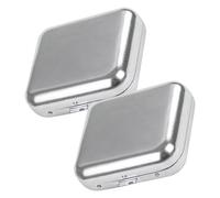 Mipcase 2 Pezzi Posacenere Portatile Mini in Acciaio con Tascabile e Resistente Design Compatto per Auto Viaggi e Uso Esterno
