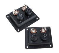 Mipcase 2 Pezzi Scatola Altoparlante Posteriore Scheda Di Cablaggio Altoparlanti Subwoofer Terminali Connettori Altoparlanti Terminale Terminale Quadrato Supporto Club Car Dash Hub Per