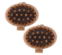 Mipcase 2 Pezzi Spazzole Massaggianti in Legno con Cuscinetto ad Aria Pettine Gua Sha e Spazzola Shampoo per Capelluto Secco e Bagnato Massaggiatore Portatile per Uso Domestico e Salone