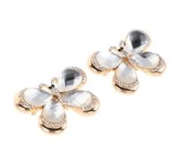 Mipcase 2 Pezzi Spilla Farfalla con Pietre Preziose Spilla Vintage in Cristallo con Finitura Opaca Spille Eleganti per Donna e Uomo Accessori Decorativi per Cappotti Borse e Abiti Regalo