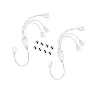 Mipcase 2 pezzi Splitter Connettore LED Pin per Strisce Rgb Cavo Divisore con Spine Resistente Temperature Facile Installazione per Controller LED